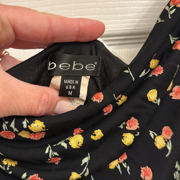Bebe size medium black & floral midi/maxi dress 🌼🌸 - Picture 4 of 6